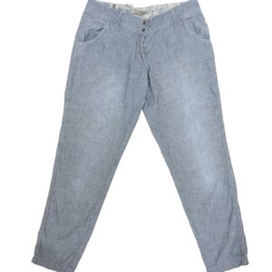 Sandwich Edinburgh women's striped chambray pants size 40